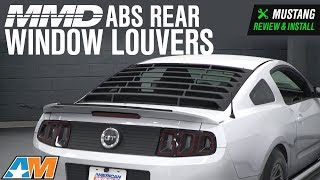 20102014 Mustang Coupe MMD ABS Rear Window Louvers Review amp Install [upl. by Cozza]