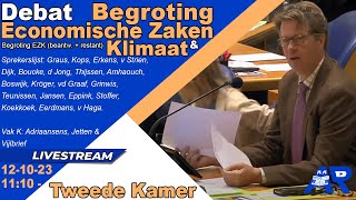 Terugkijken Begroting Economische Zaken amp Klimaat  Tweede Kamer [upl. by Ardnuassac]