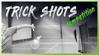 Trick shot competition  Show us your best badminton trick shots [upl. by Canada]