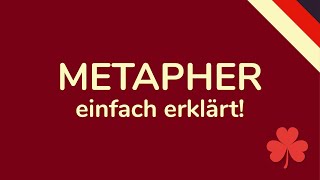 METAPHER  schnell amp einfach erklärt rhetorische Mittel animiert 🇩🇪 [upl. by Reynolds]