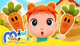 Carrot Song 🥕 🥕🥕 Crunchy Delight amp Full of Vitamins 🧡 Sing Along with MewMew Family Songs [upl. by Kumler]