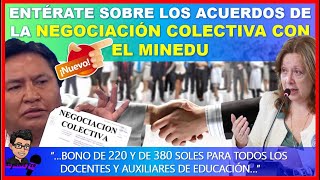 😱🔴LO ULTIMO 👉ENTÉRATE SOBRE LOS ACUERDOS DE LA NEGOCIACIÓN COLECTIVA CON EL MINEDU [upl. by Assyl150]