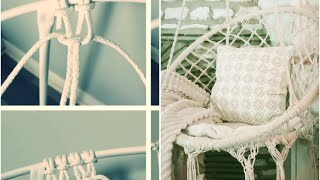 Faire soit meme un fauteuil suspendu en tissage macramé  tendance  décoration  decor diy  home [upl. by Niraa756]