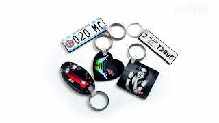 How to print  personalize  sublimate on MDF wood Customized Keychains [upl. by Solraced182]