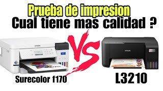 F170 vs l3210 epson  prueba de impresion Saca tus dudas en este video [upl. by Garett363]