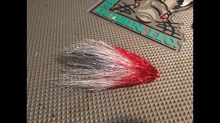 Tying Bucktail flash skirt redwhite [upl. by Vachel]