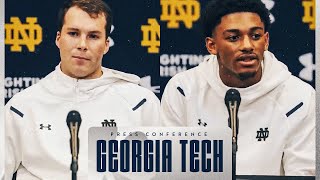 Georgia Tech  Player Postgame Press Conference 101924  Notre Dame Football [upl. by Adnohs]