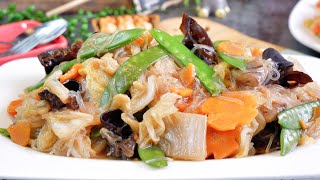 Super Easy Buddha’s Delight 罗汉斋 Vegetarian Stir Fry Mixed Vegetable Recipe  Luo Han Zhai [upl. by Ylicec]