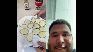 Another food reaction bro recipe potatochips food crispypotatochips [upl. by Suravat]