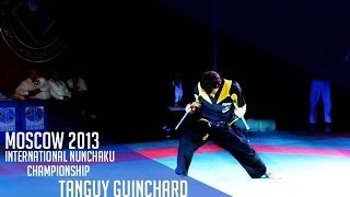 Int Nunchaku tournament Moscow 2013  Tanguy Guinchard  1st place [upl. by Rudelson]