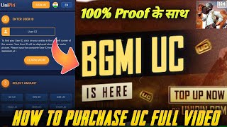 How to Purchase BGMI UC in UNIPIN  How to Buy BGMI UC From Website  Purchase BGMI UC Through ID [upl. by Alix939]