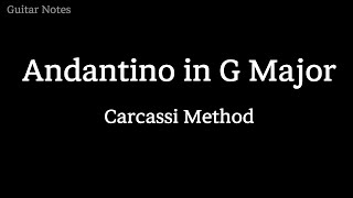 Andantino in G Major  Carcassi Method Tab amp Fingering [upl. by Amador]