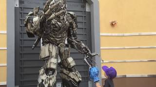 Kid gives Megatron Optimus Primes head  happy Megatron [upl. by Isidro389]