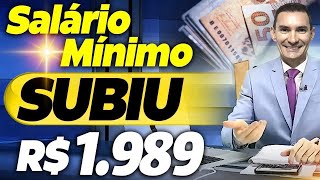 ATENÇÃO AUMENTO no SALÁRIO MÍNIMO para R 1989 VEJA quem tem DIREITO [upl. by Berner]