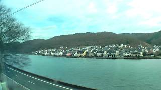 River Mosel Valley  Cochem to Koblenz minute by minute by train [upl. by Aihtnic]