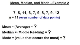 Prob amp Stats  Random Variable amp Prob Distribution 22 of 53 Mean Median Mode Ex 2 [upl. by Yelsnya]