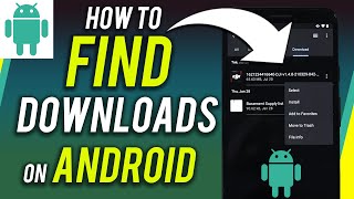 How To Find Downloads On Android [upl. by Ariaes724]