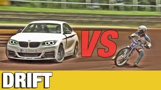 Drift Battle BMW M235i vs Speedway Bike [upl. by Kimberley]