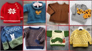 Beautiful Baby Pull Over Sweater Design Knitting Pattern  Knitted Woolen Sweater Design [upl. by Stefania]