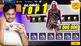 Garena Gifting Me 1M Diamonds First Time 🤯  Global Top 1  Free Fire [upl. by Alanah551]