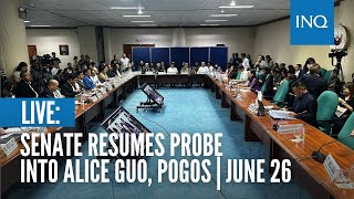 LIVE Senate resumes probe into Alice Guo Pogos  June 26 [upl. by Zerla721]