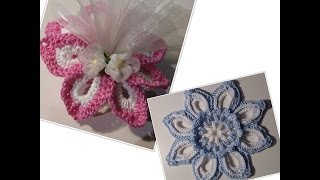 BOMBONIERA FIORE ALLUNCINETTO TUTORIAL  CROCHET [upl. by Hniht]