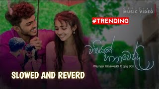 Washiyak Hinaweddi  SPGBoy  වශියක් හිනාවෙද්දි  Slowed And Reverd  New Sinhala Rap Song SPGBoy [upl. by Eb730]