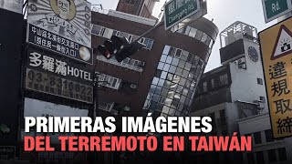 Primeras imágenes del terremoto en Taiwán 2024 [upl. by Enelram]