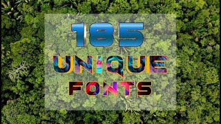 Unique Fonts 185 For Logo Design amp 3D Text Effect Photoshop [upl. by Nerfe]