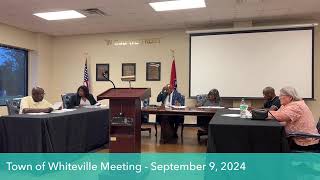 Town of Whiteville Meeting  September 9 2024 [upl. by Allemahs]