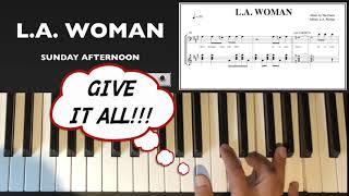 L A Woman  The Doors How to play it on piano part 1 [upl. by Dallon]