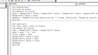 Tutorial procedimientos en VBA con variables y msgbox [upl. by Nilesoy]