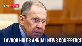 Russian Foreign Minister Sergei Lavrov holds annual news conference [upl. by Eerac]