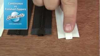 Continuous vs Finished Zippers  Part 2 of Zippers Explained in Detail [upl. by Assenyl]