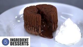 Chocolate Lava Cakes  5 Ingredient Desserts [upl. by Annawik]