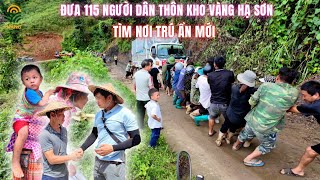 Đưa Toàn Bộ 115 Người Dân Kho Vàng Trốn Lũ Quét Trên Đỉnh Núi Về Nơi Trú Ẩn Mới [upl. by Suoicserp]