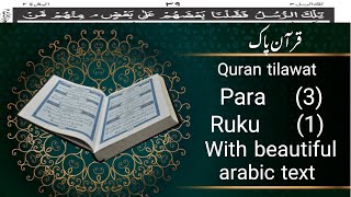 best quran tilawat in the world  Para3 Ruku1  best quran recitation 2023 [upl. by Renato]