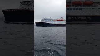 Meeting The Norwegian Coastal Express at 71° N  North Cape [upl. by Nnylatsyrk]