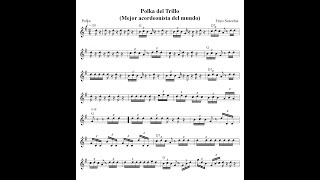 Polka del Trillo  Mejor acordeonista del mundo Partitura del inicio y primera parte RICAMÚSICA [upl. by Adnoel]