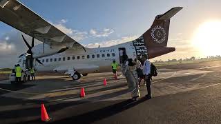 takeoff Nausori Airport Fiji Link atr42 fijiisland fijiairways flyfijiairways airbus GoPro [upl. by Cutlor368]