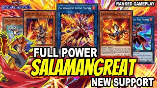 🔥SALAMANGREAT NOW FULL POWER 🔥NEW BOSS SALAMANGREAT RAGING PHOENIX amp SUPPORT YuGiOh Master Duel [upl. by Weksler]