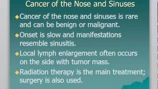 Nasal Polyps Cancer of the nose and sinuses facial trauma [upl. by Casimir]