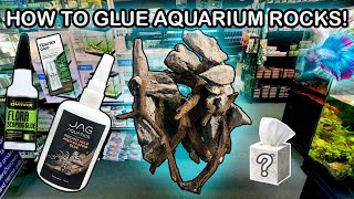 HOW TO GLUE AQUASCAPE ROCKS  DRIFTWOOD [upl. by Alius882]