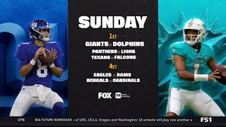 NFL’S England FOX amp CBS lineup week 5 2023 [upl. by Ahsrats]