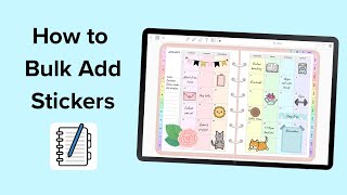 How to bulk add stickers  Penly app tutorial [upl. by Pilloff145]