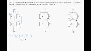 Bestimmung des Ersatzwiderstandes einer gemischten Reihen amp Parallelschaltung oder Brückenschaltung [upl. by Rehctelf]