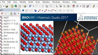 Materials Studio  3D Crystal Structure amp Surface of Metal Oxides material studio MajidAli2020 [upl. by Satsoc29]