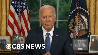 Biden gives first Oval Office address since ending 2024 reelection bid  Special Report [upl. by Hairej]