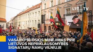 Vasario 16osios minėjimas prie Lietuvos nepriklausomybės signatarų namų Vilniuje  20240216 [upl. by Merfe]