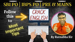 Crack English Section  SBI  IBPS  PO [upl. by Ytsim]